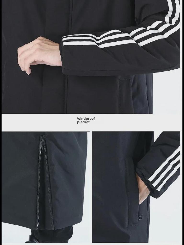 Unisex Winter Long Cotton Coat: Thickened, Velvet-Lined, Ideal for Couples and Parent-Child Styles, Brand Two.