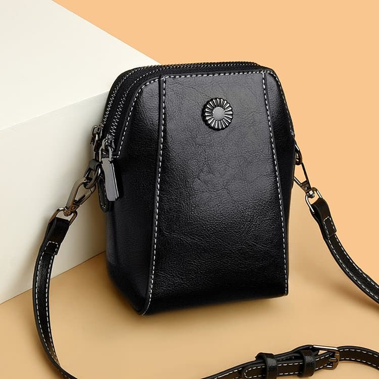 

Women s Soft Phone Bag Mini Cross-body Pouch чёрный