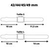 [Compatible Apple iWatch 44 mm] Bracelet Silicone Blanc Souple Taille S-M Sport Mixte Remplacement Montre