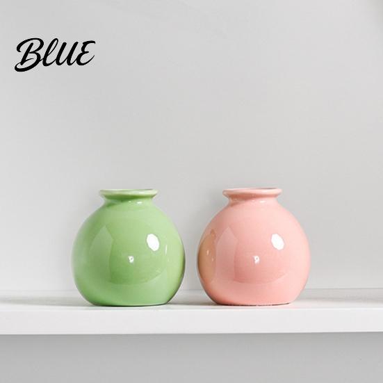 Modische Vasen Mini Keramikvase Einfarbig Glasierte Blume Schreibtischdekoration Miniatur Einzigartig