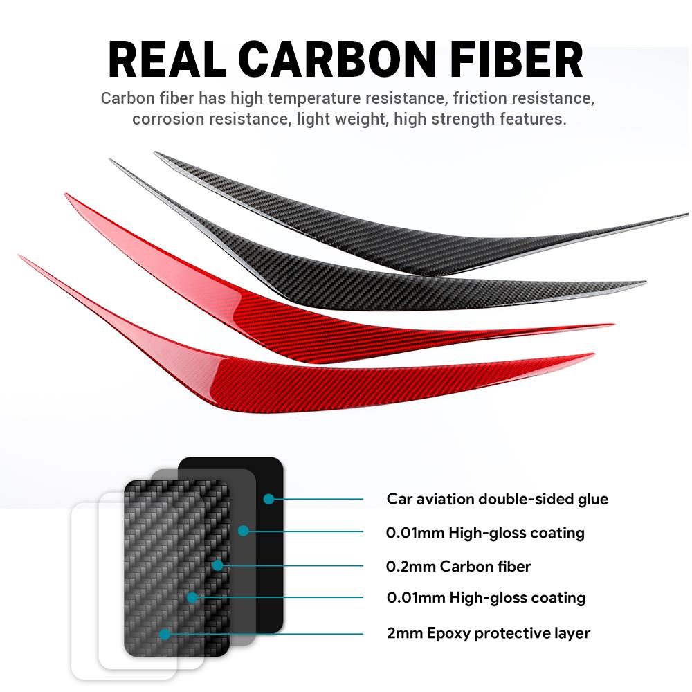 Echter weicher Kohlefaseraufkleber für Subaru Crosstrek 2025 Impreza 2025 Auto Heckleuchte Augenbrauenverkleidung LHD RHD Zubehör
