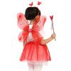 4Pcs/Set Fairy Princess Costume Butterfly Wings Puff Skirt Butterfly Wing Set Tutu Skirt Headband Angel Costume