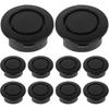 Universal Car Bumper Hole Covers 10 Pcs Waterproof Parking Sensor Caps for Front and Rear Bumper Truck Exterior Accessories 1.18X1.18X0.39In