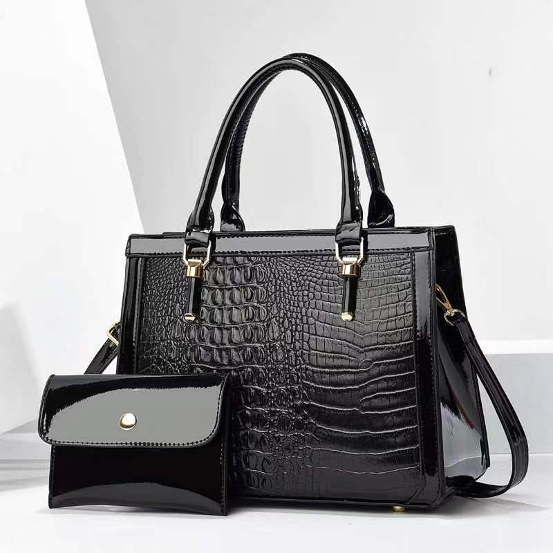 

Новая модель Mother Simple Crocodile Print Большая вместительная сумка Женская модная сумка Advanced Sense of Everything Commuter Tote Bag .