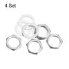 uxcell Guitar Nuts and Washers, M9 Guitar Input/Output Jack Socket Nuts, Silver, for Guitar and Bass, Set of 4