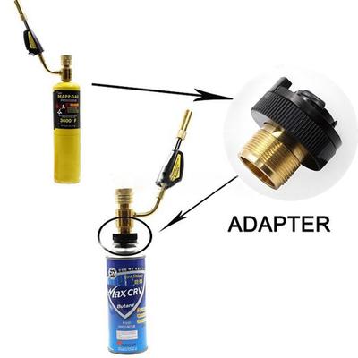 Adapter CGA600 1"-20UNF auf 220g Butankartusche für Lötschweißbrenner MAPP Propangasbrenner Heizung Lötbrenneradapter