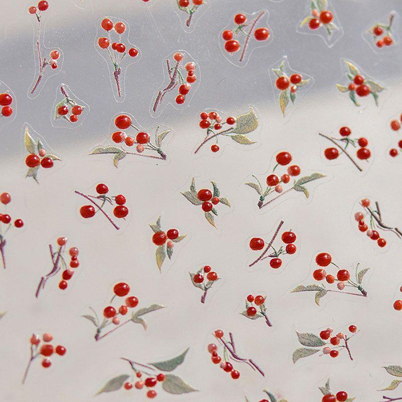 

Lovesickness Red Bean Tomoni Chinese Style Nail Sticker Acacia red bean 284((Jelly))