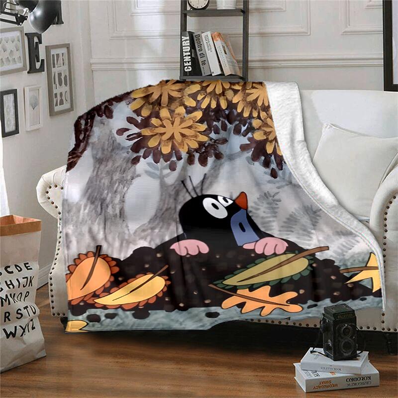 KRTECEK Flannel Blanket Soft Warm All-Season Throw, Design for Camping, Car Travel, Hiking Sofa, Bed, Office Perfect Gift for Parties