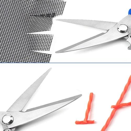 DFsucces All-Purpose Scissors, Powerful Electrician's Scissors, High Hardness Stainless Steel, Cuts Electric Cords and Metal, Labor-Saving Work