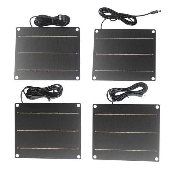 6W Emergency Solar Panel Phone Charger High Conversion Efficiency Short-Circuit Protection Solar Panel Charger for Outdoor Use