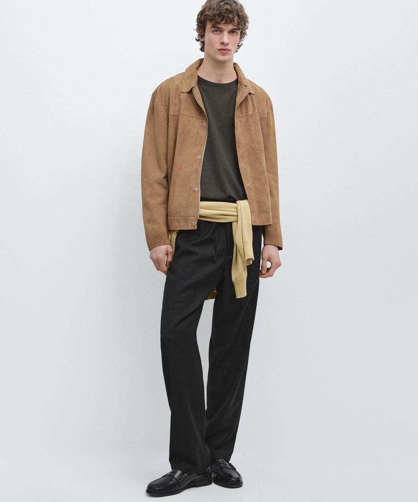 Masimodutti Relaxed Fit Wool Pants