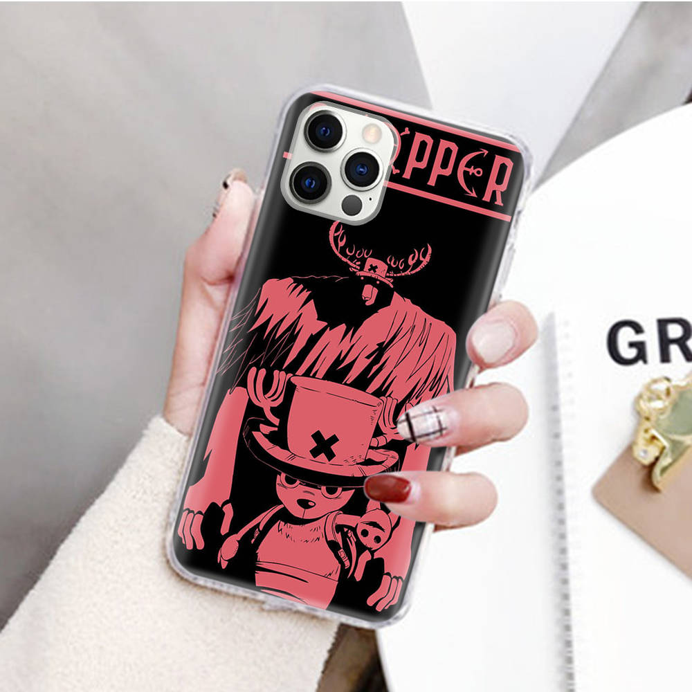JW63 One Piece Chopper Transparent Case for Samsung A04 A14 A23 M33 M53 Realme 10 9 C35 C55 VIVO Y02 X80 Infinix Hot 30 Note 11 Tecno Spark 8P Pro