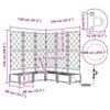 Garden Planter Set 5 Pcs Grey 120 X 120 X 126 Cm Plastic