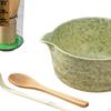 5 Pieces Matcha Whisk Set Bowl with Spout Handmade Tea Ceremony Traditional Gift for