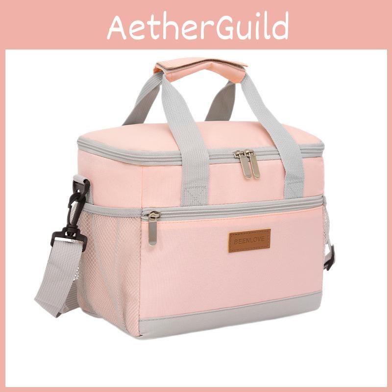 Print Cherry Daisy Insulated Handheld Bag With Leakproof Features Waterproof