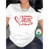 Mother'S Day Fashion Summer T-Shirt | Happy Day Alphabet Print, 180Gtpure Fabric, Black and White, Regular Version,