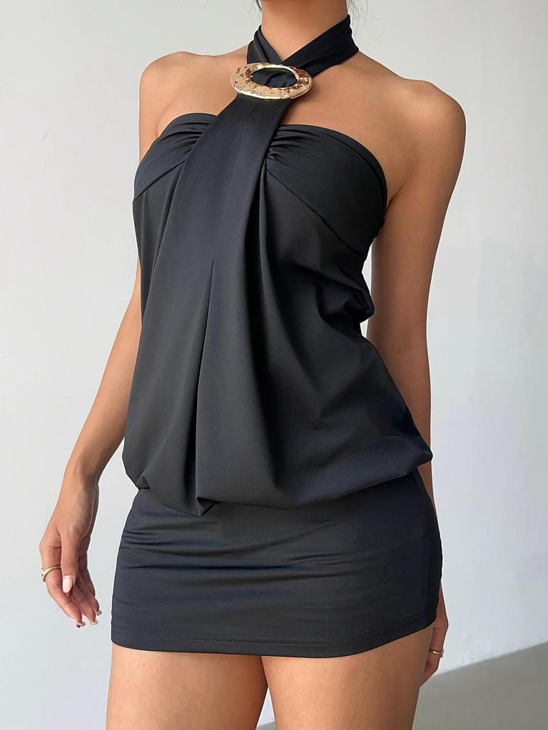 Europa & USA Sexy Neckholder-Rückenfreies Damen-Mode-Design