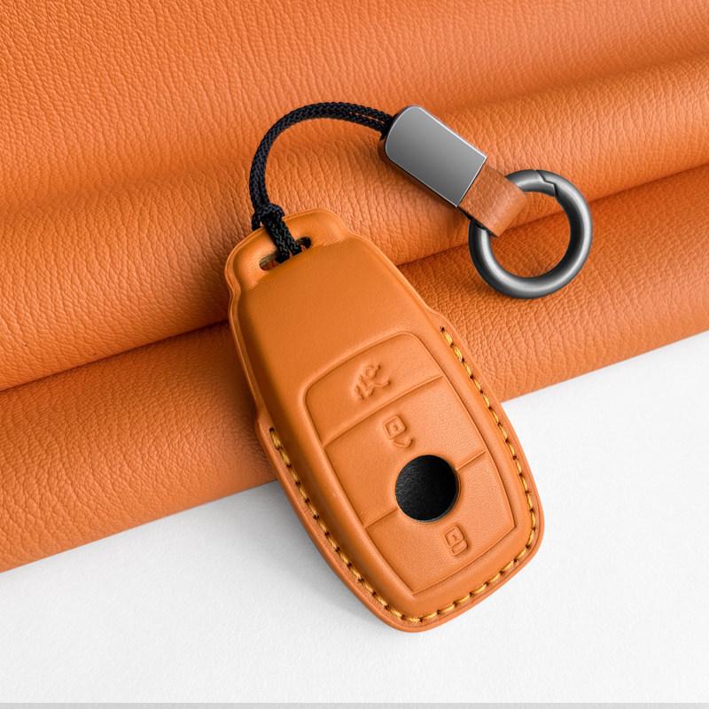 Genuine Leather Key Cover for New Mercedes C200L GLC260L A180L E300L