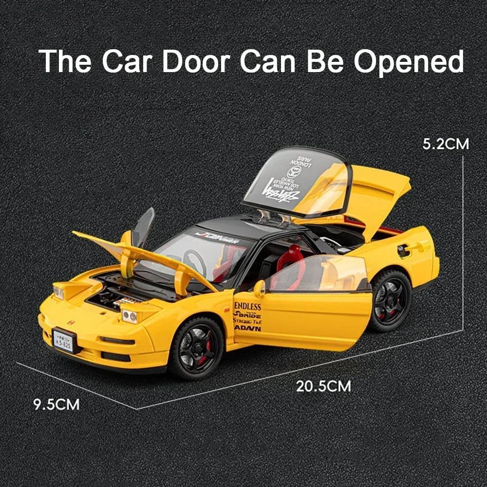 1:22 Honda Acura NSX NA1 Alloy Supercar Model Toys Diecast Christmas Vehices Doors Opened Sound Light Pull Back Collection Gifts ajk256