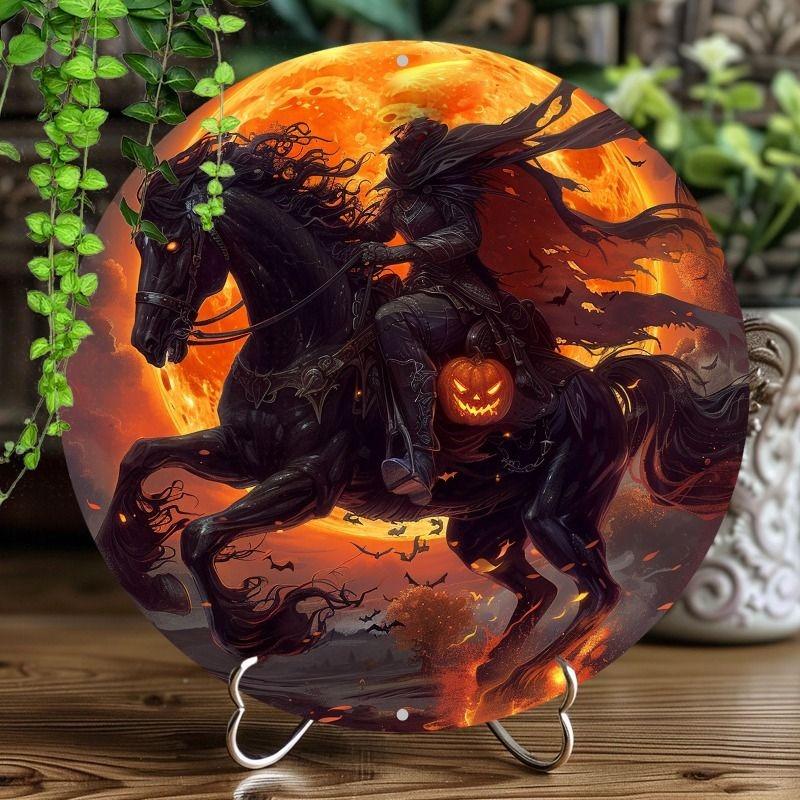 2D Flat Hanging Decorative Metal Sign Hand Painted Art