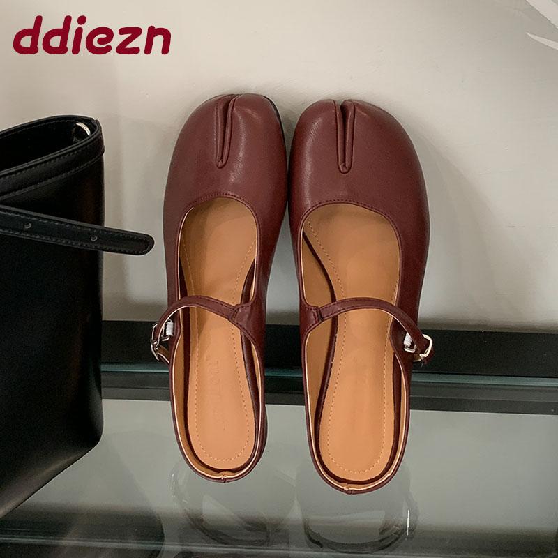 Móda Měkký Módní Sponkový Pásek Dámské Baleríny Mary Janes Boty Nazouváky Dámská Mělká Obuv Zvláštní Špička Ženy Lolita Baleríny Boty