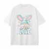Boys And Girls Casual Loose Easter Print T-Shirt Round Neck Pullover Short Sleeve Top