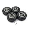 4PCS RC Military Truck 70mm Beadlock Wheel Tires & Rims Heavy Bearing Spare Part of MN90/91 FY001/002 1:12 Model for Car