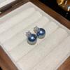 Exquisite Zircon Imitation Pearl Earrings Light Luxury French Stud Earring Elegant Party Bride Wedding Earring Jewelry Gifts K-