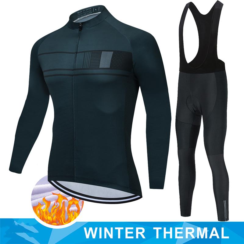 Winter Thermal Fleece Cycling Jersey Bike Mtb Clothing Men Men's Set Ciclismo Hombre Bicycles 2026 Suit Retro Sets Man Clothes