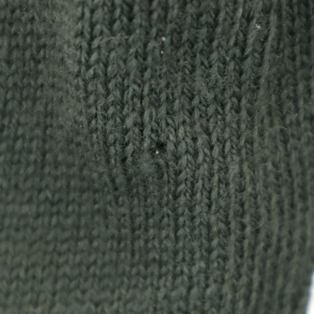 Sears 70s vintage Long sleeve Suede leather switching sweater M knit Men's Used