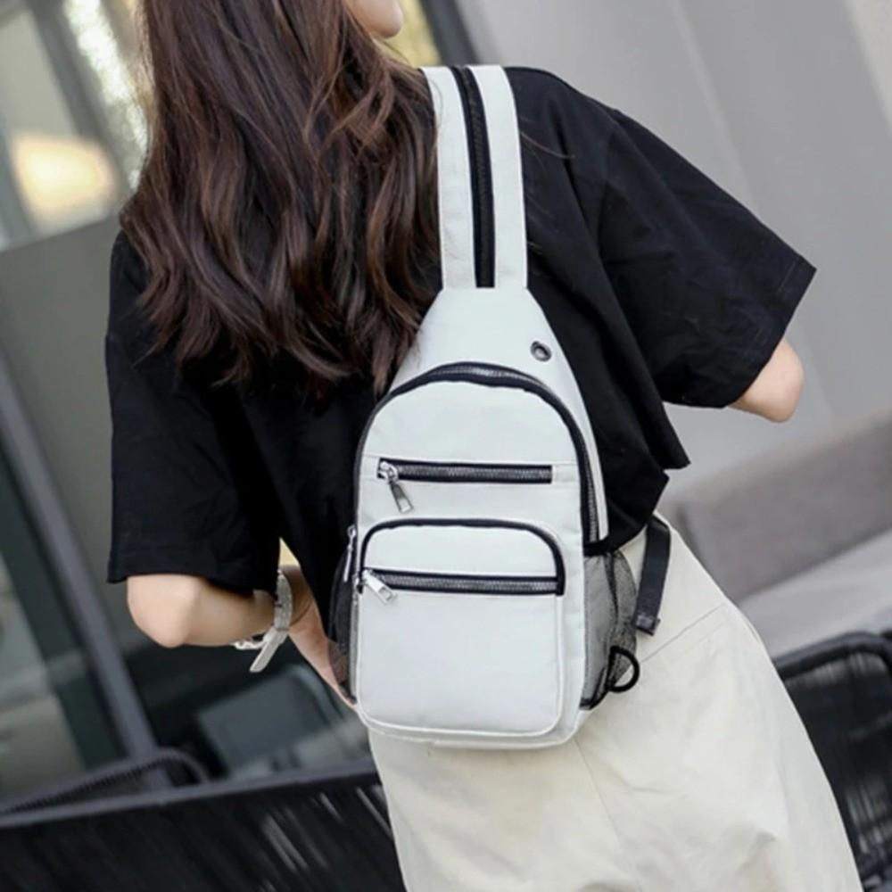 Multipurpose Small Size Sling Backpack Multiple Pockets Waterproof Messenger Bag Lightweight Crossbody Bag Unisex