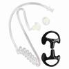 Acoustic Tube Earpiece Coil Tube Ergonomic Replacement Clear Acoustic Tube with Earbuds Black Earbuds
