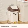 OIMG Cute Cartoon Swing-Lid Trash Can
