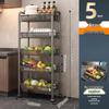 Movable Kitchen Storage Shelf with Baskets