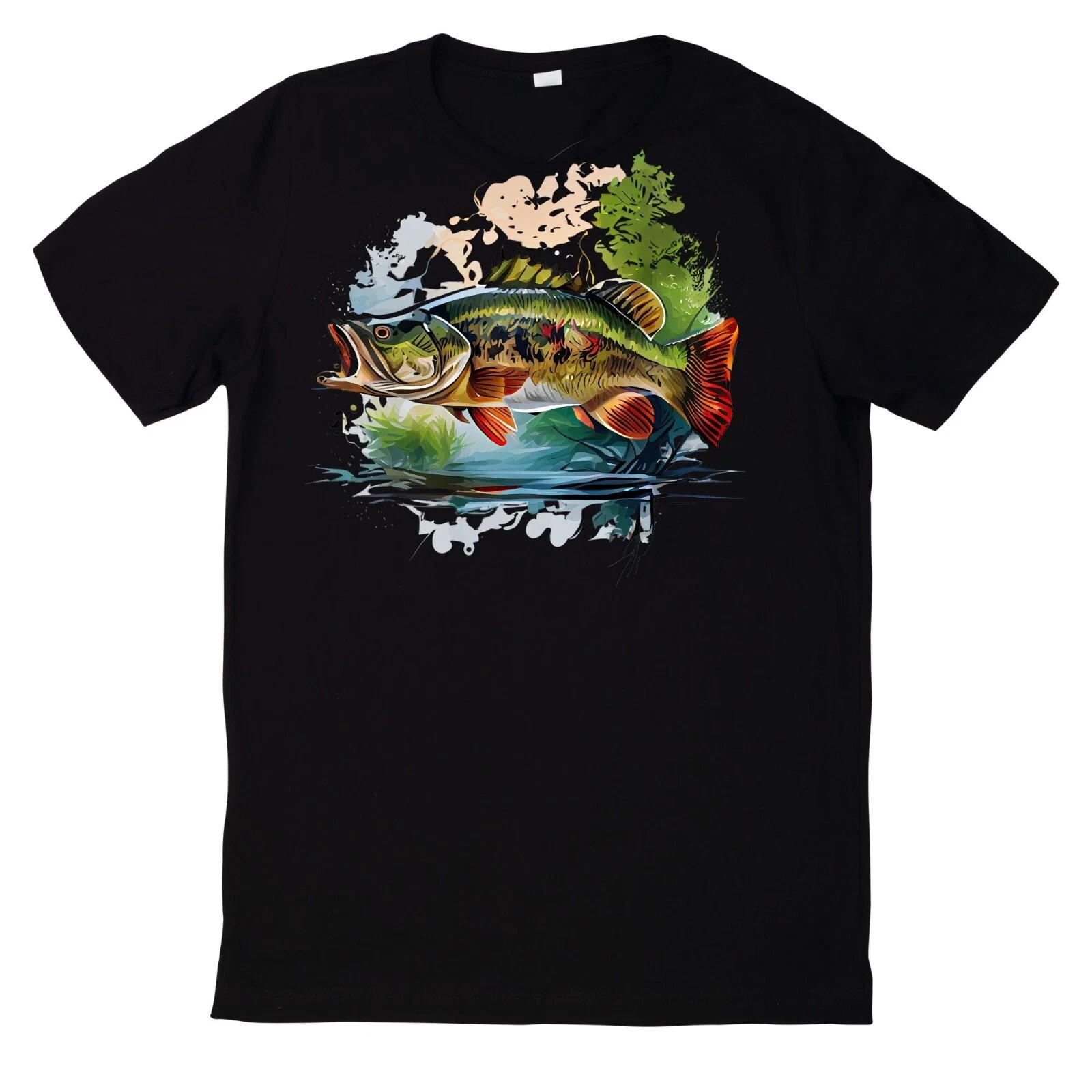 T-Shirt Lustiges Angler Fisch Motiv S