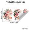 Waterproof Floral Toilet Decals With Vivid Pattern And Self Adhesive Perfect For Bathroom Home Decoration