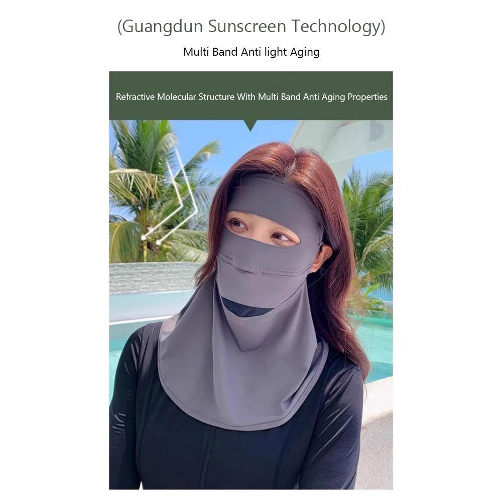 Sun Protection Sunscreen Mask Traceless Riding Facemask Breathable Driving Face Mask  Summer