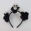 Halloween Decor Skull Head Headband Simulation Flower Gothic Flower Hairband  Cosplay