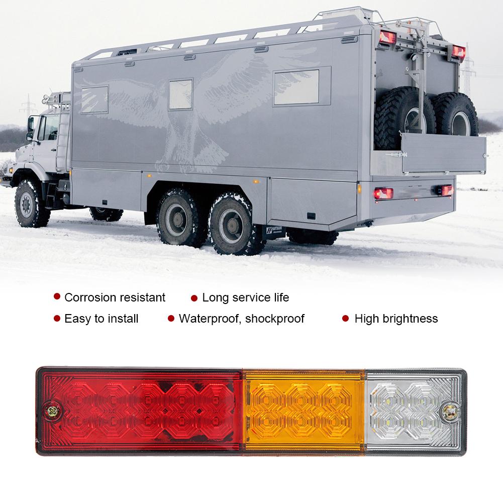 2pcs Vehicle 20 LEDs 3 Color Side Strip Light Signal Tail Lamp HL I012