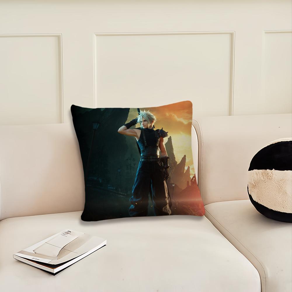 Game F-final F-fantasy VII Cushion Cover Pillow Cover Decoration Room Home Sofa Living Office Car Nordic Simplicity