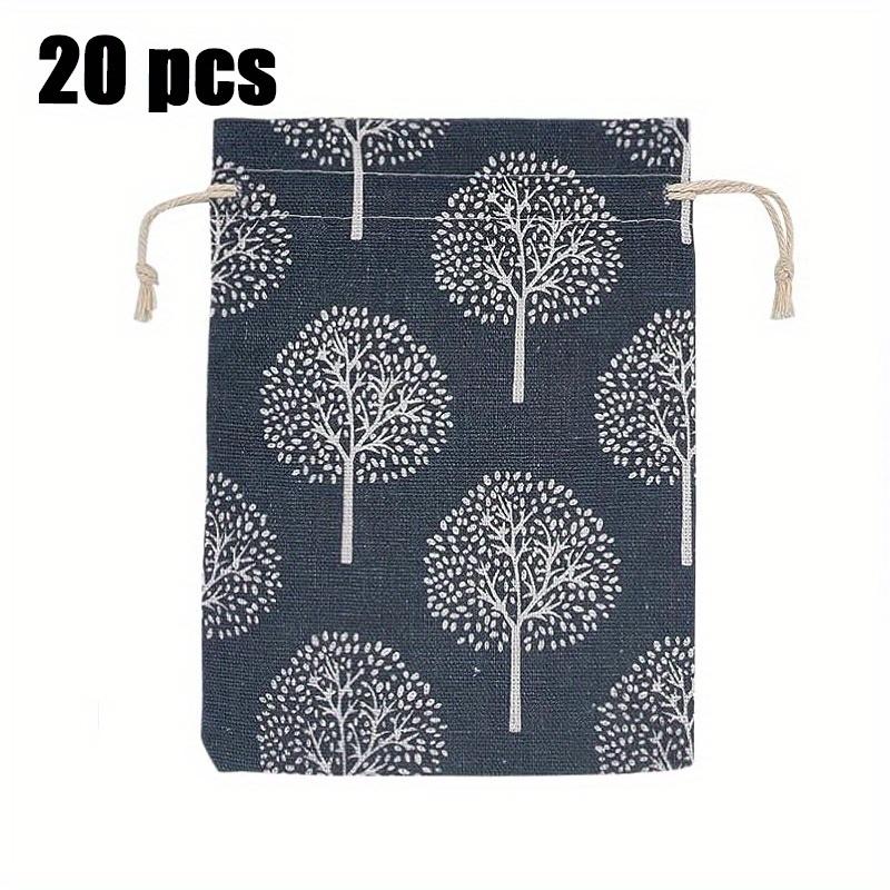 

1 Набор/20 шт. Очаровательные серые мешочки на кулисках «Древо жизни» - Завораживающее украшение для вечеринок и дней рождения, Отлично подходит для свадеб Pack of 20