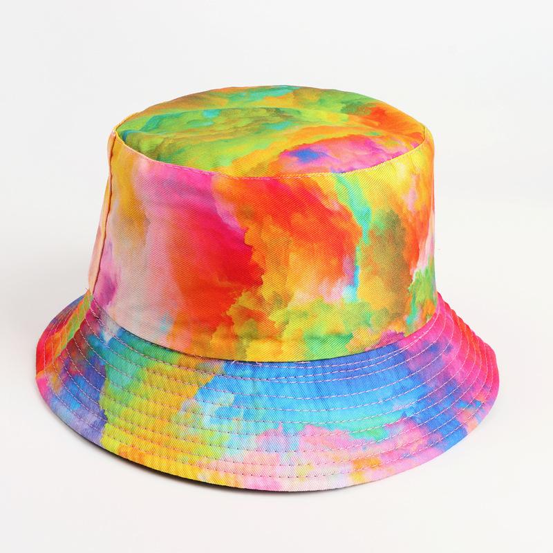 Gorro de pescador con efecto tie dye en color rosa vibrante: gorro de pescador reversible, liviano y protector solar para mujer: regalo perfecto para el Año Nuevo chino y el día de San Valentín