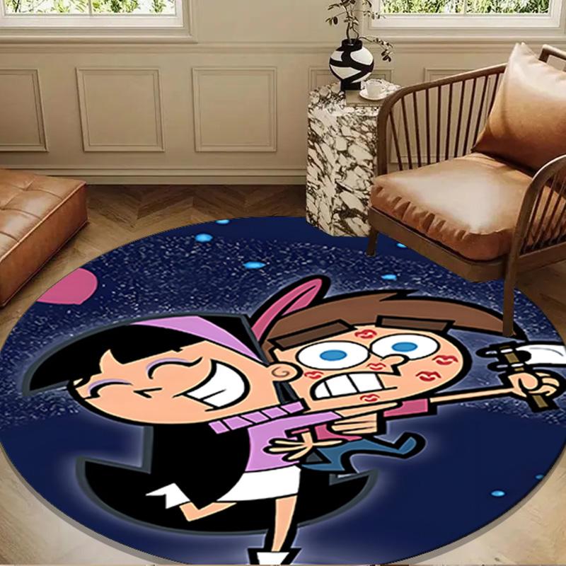 Magical Friendship timmy Adventure Round Rug for Livingroom,Bedroom, Palyroom, Chair Rug, Area rug, Circle Carpet, Large Size Fan Christmas gift