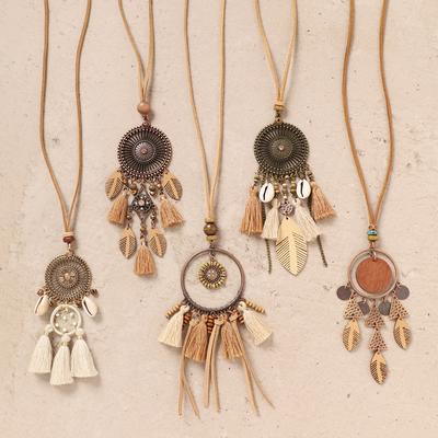 Bohemian Vintage Long Necklace, Ethnic Style Women's Sweater Chain Accessory