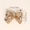 2Pcs Sparkling Bow Hair Clips Gold Glitter Solid Hairpins Sweet Sequin Barrette For Girls Kids Headwear Hair Accessories