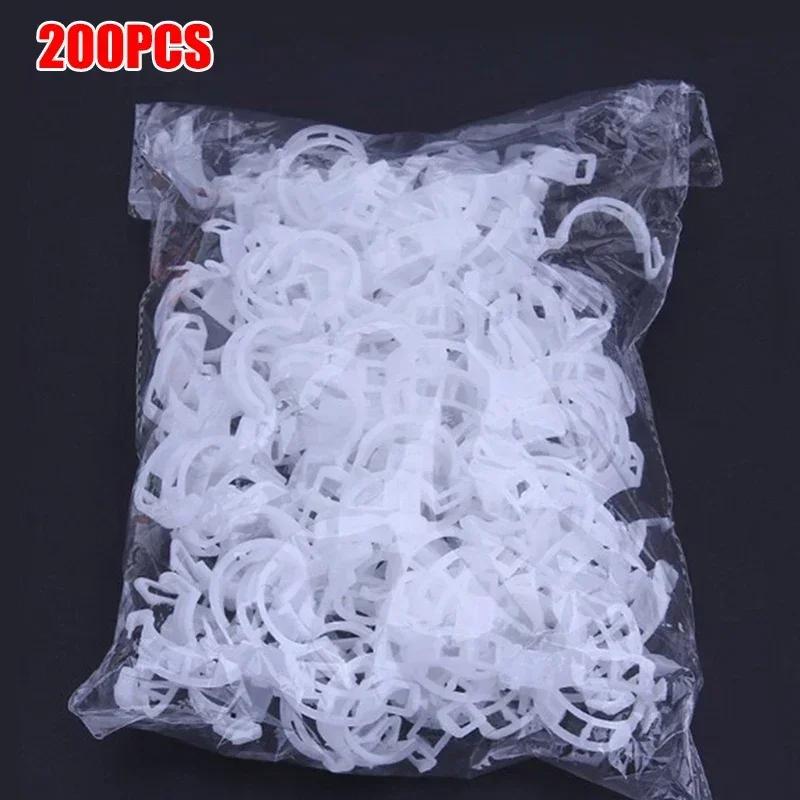 50/100/200pc Plant Clips Supports Reusable Plastic Connects Fixing Vine Tomato Stem Grafting Vegetable Plants Orchard and Garden