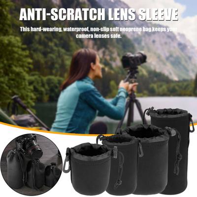 Neoprene Lens Bag Lens Pouch Waterproof DSLR Camera Shockproof Waist Bag Lens Holder