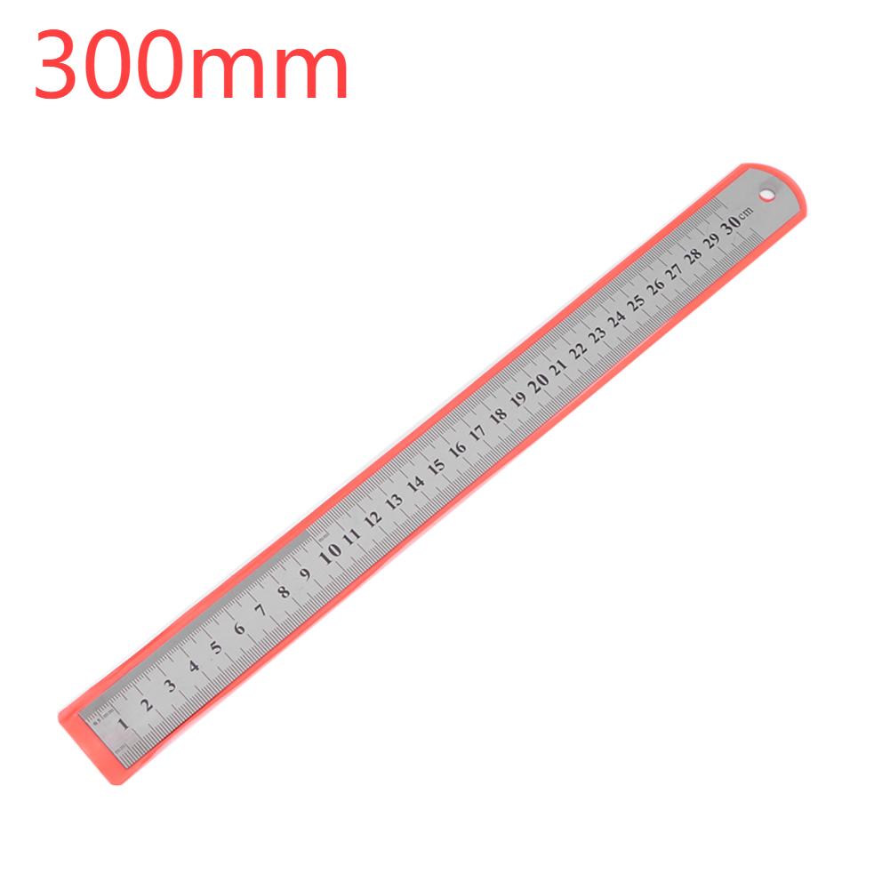 Stainless Steel Metal Straight Ruler Precision Double Sided Precision Measuring Tool Scale Metric Ruler Accessories 15-40cm