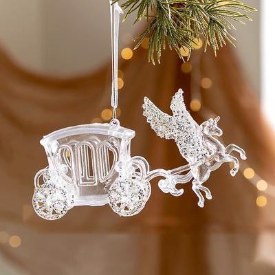 1Pc Dekoration für Weihnachten Simulation Modellierung Elch Weihnachten Baum Anhänger Verschiedene Stile Kristall Klar Acryl Transparent