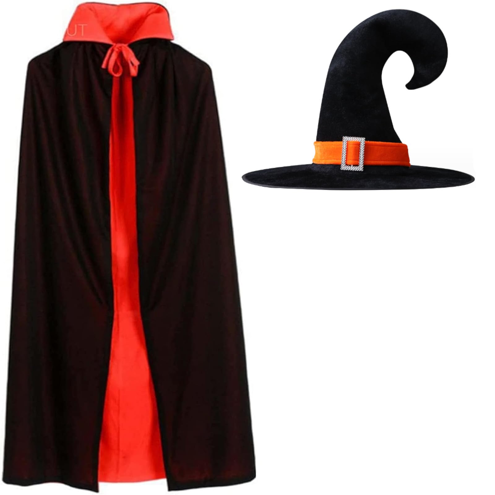 

Косплей плащ черный без капюшона шляпа ведьмы шляпа ведьмы костюм плащ вечеринка костюм плащ красный дракула оранжевый [UTST] (Плащ + Шляпа)